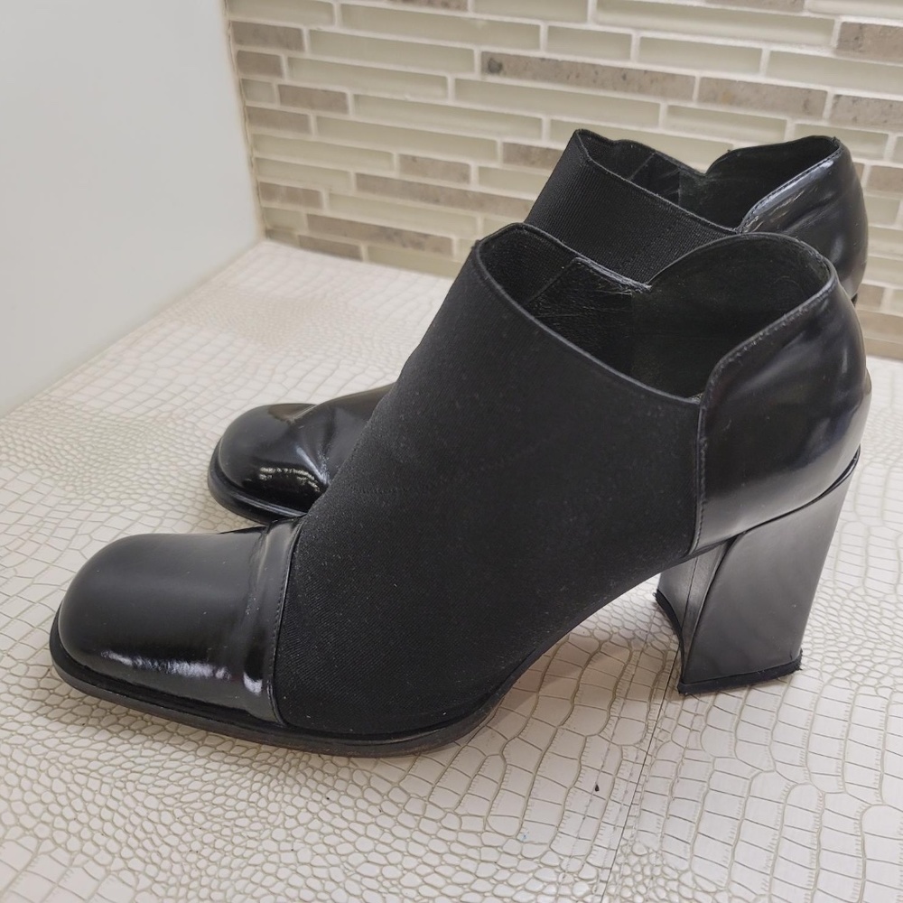 💋Via Spiga Leather & Fabric Booties*USED